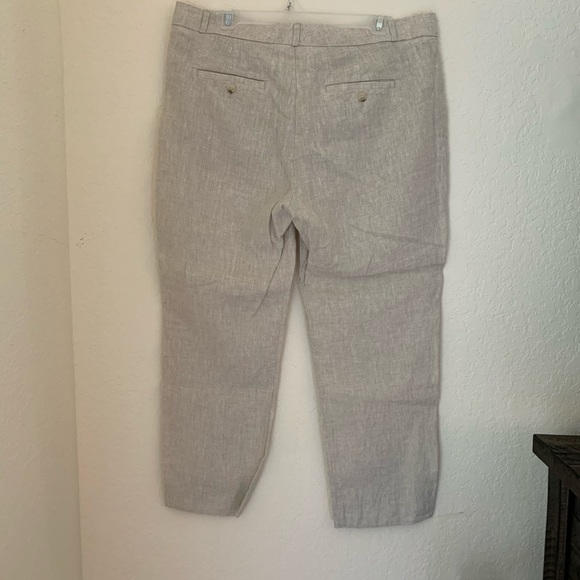 BANANA REPUBLIC 100% LINEN ANKLE PANTS - Picture 3 of 6